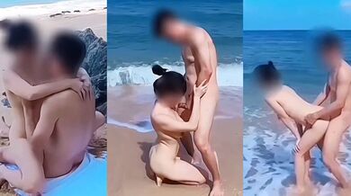 推特换妻大神 爱玩夫妻 最新剧情 跟妻子户外沙滩野战视频流出 火辣曲线性感妖娆 沙滩野战淫骚至极！